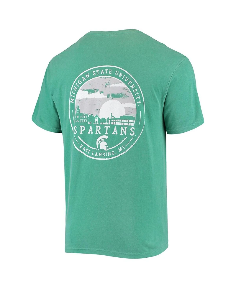 Image One Men's Green Michigan State Spartans Circle Campus Scene T-Shirt