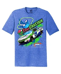 Jr Motorsports Official Team Apparel Men's Heather Royal Ross Chastain Acceptance Insurance Car T-Shirt