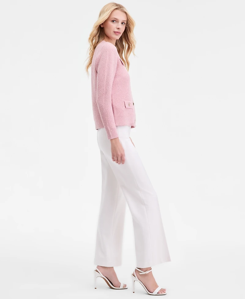 Anne Klein Women's Mid-Rise Wide-Leg Pull-On Pants