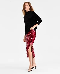 Bar Iii Women's Pailette Midi Skirt, Macy's Exclusive