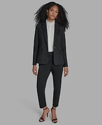 Bcbg Women's Padded Shoulder One Button Jacket