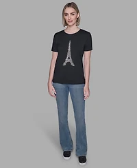 Karl Lagerfeld Paris Women's Eiffel Tower T-shirt