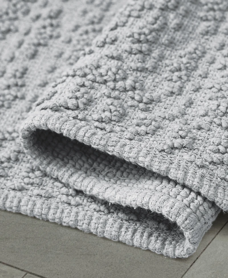 French Connection Nellore Fringe Cotton 17" x 28" Bath Rug