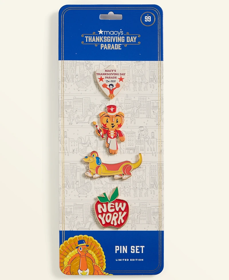 Macy's Thanksgiving Day Parade 4-Pack Pin Set, Macy's Exclusive