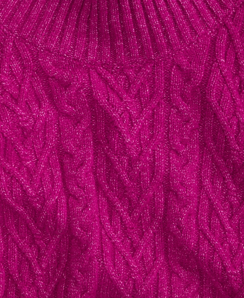On 34th Women's Mock-Neck Cable-Knit Pullover Sweater, Created for Macy's