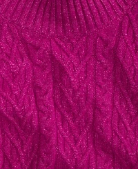 On 34th Women's Mock-Neck Cable-Knit Pullover Sweater, Created for Macy's