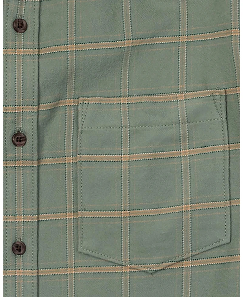 Hope & Henry Mens' Brushed Flannel Button Down Shirt