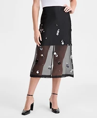 On 34th Women's Embellished Organza Midi Skirt, Macy's Exclusive