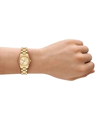Michael Kors His and Hers Lexington Chronograph and Three-Hand Gold-Tone Stainless Steel Watch Gift Set, 44mm and 26mm