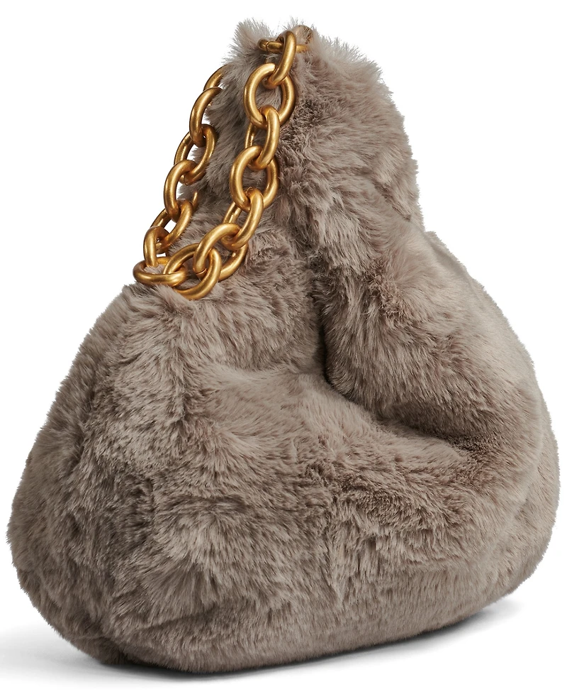 Donna Karan New York Lawrence Faux Fur Wristlet Wallet with Chain Strap