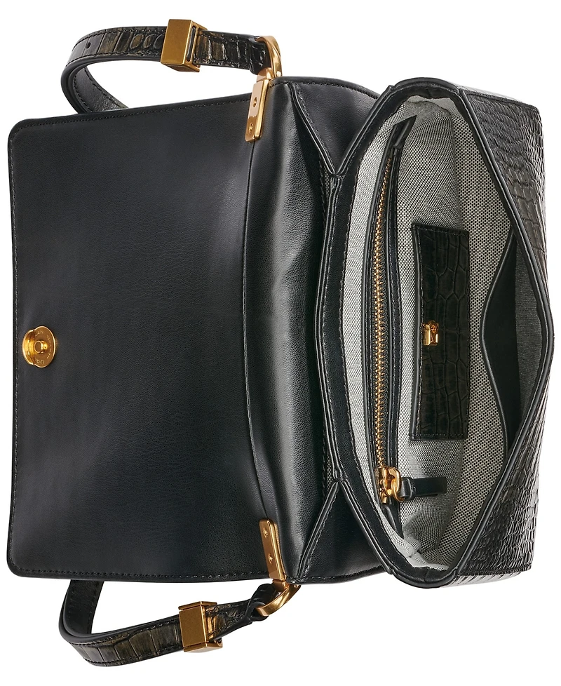 Donna Karan New York Jericho Metallic Croc Convertible Shoulder Bag