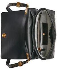 Donna Karan New York Jericho Metallic Croc Convertible Shoulder Bag