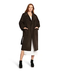 Belle & Bloom Women's Big Girl Belted Wool Blend Coat