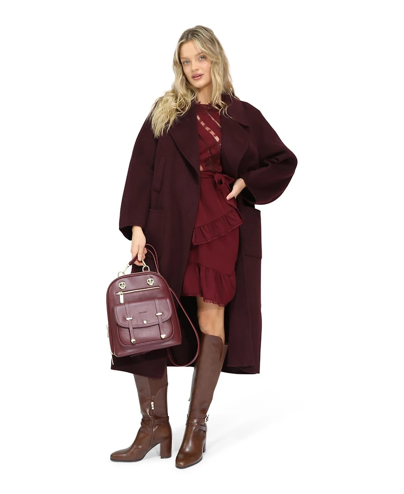 Belle & Bloom Women's Big Girl Belted Wool Blend Coat