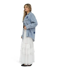 Belle & Bloom Stargazer Patch Detail Denim Shirt