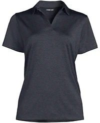 Lands' End Women's Rapid Dry Short Sleeve Space Dye Sport Neck Polo Shirt