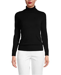 Lands' End Women's Tall Cashmere Turtleneck Sweater