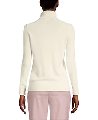 Lands' End Women's Tall Cashmere Turtleneck Sweater