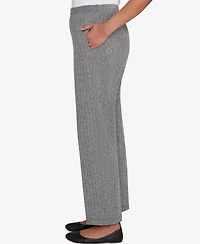 Alfred Dunner Petite Jet Setter Herringbone Knit Short Length Pants