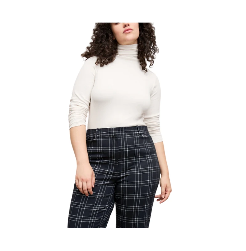 M.m.LaFleur Axam Layering Turtleneck - Contrast Organic Ribbed Pima Cotton