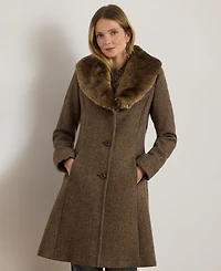 Lauren Ralph Lauren Women's Faux-Fur-Collar Coat