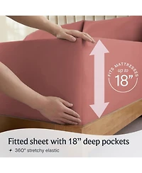 4PC Silky Soft Cooling Deep Pocket Performance Sheet Set