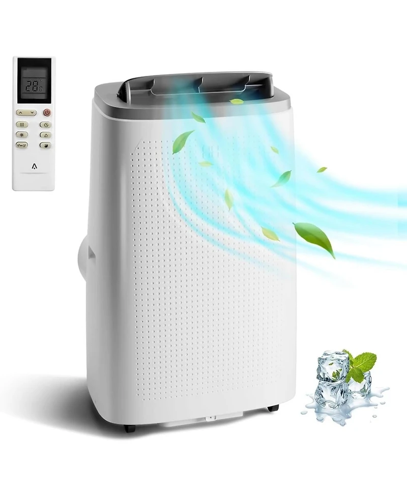 14,000 Btu Portable Ac - 3-in-1 Cooling Unit with Fan & Dehumidifier for Rooms up to 750 Sq. Ft, Includes Remote, 24H Timer