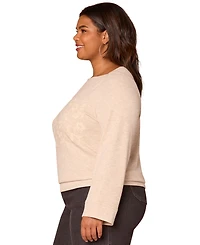 Democracy Plus Bell Sleeve Boat Neck Top