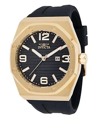 Invicta Men's 45776 Huracan Quartz 3 Hand Black Dial Watch