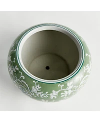 Napa Home & Garden Imperial Lotus Planter Small - Green & White Chinoiserie