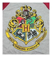Harry Potter Girls' Hogwarts House Crest Varsity Raglan Kids Long-Sleeve Nightgown