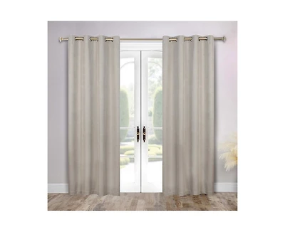 Superior Neal 100% Blackout Solid Machine Washable Curtains, Set of 2 Panels