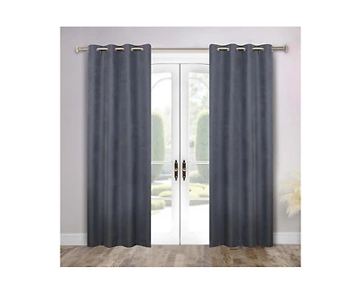 Superior Neal 100% Blackout Solid Machine Washable Curtains, Set of 2 Panels