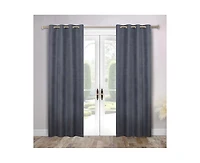 Superior Neal 100% Blackout Solid Machine Washable Curtains, Set of 2 Panels