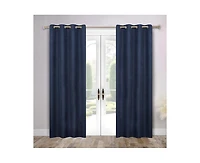 Superior Neal 100% Blackout Solid Machine Washable Curtains, Set of 2 Panels