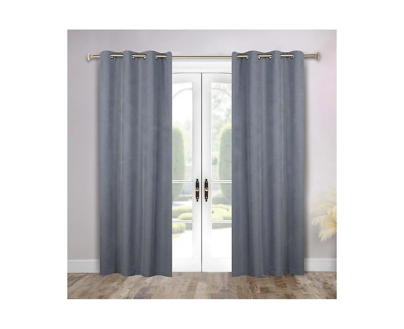 Superior Neal 100% Blackout Solid Machine Washable Curtains, Set of 2 Panels