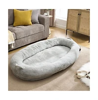 Zeus & Ruta Xl Memory Foam Human Pet Bed with Pocket and Handle
