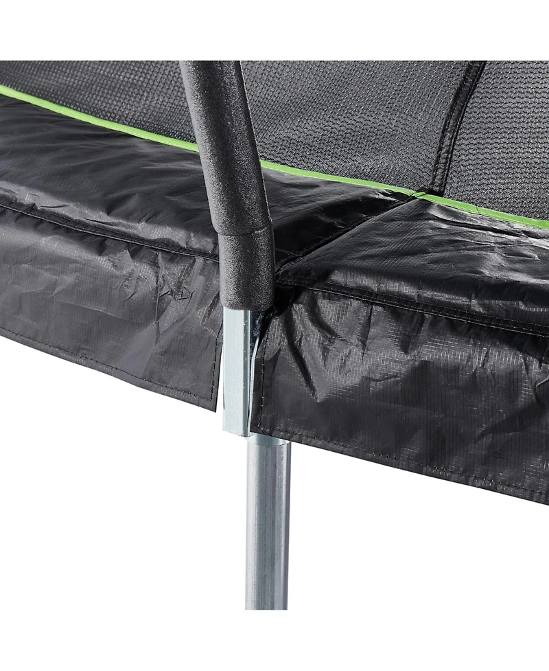 JumpKing 14' Round Trampoline with Safety Enclosure & Ladder Included – Black/Lime Green