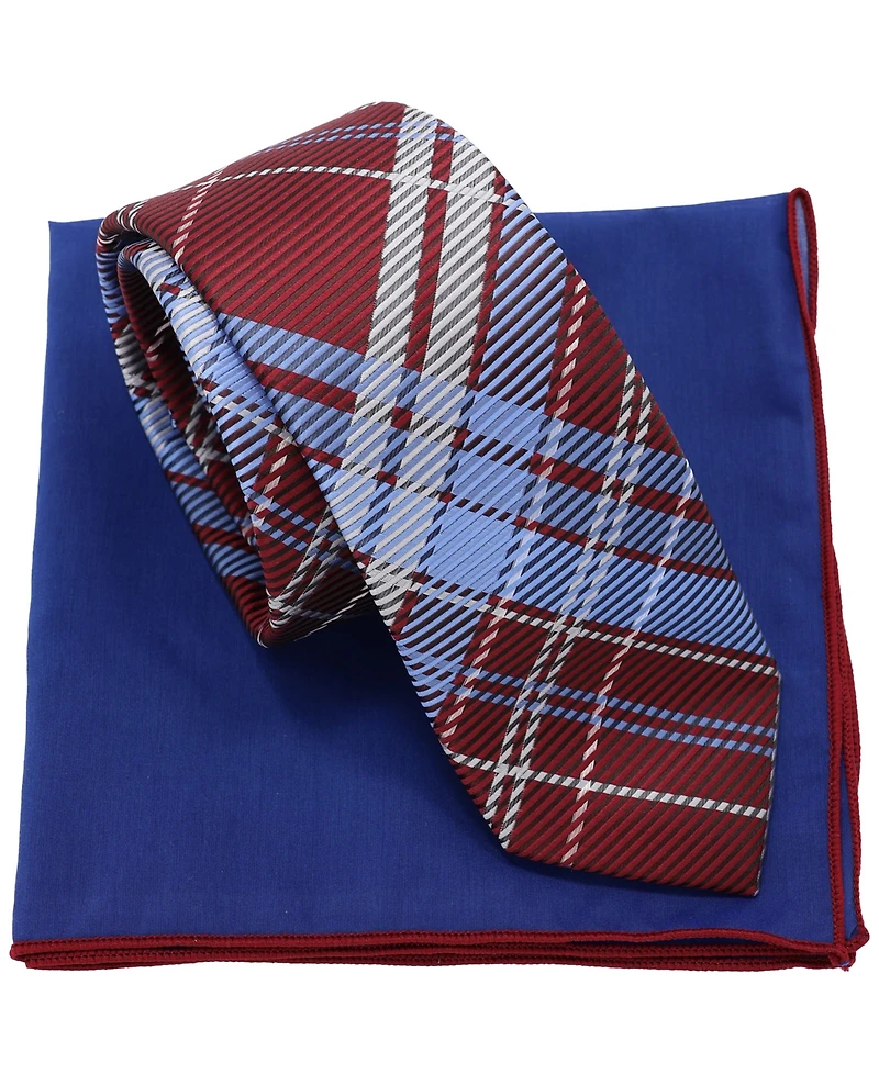 Ben Sherman Men's 2-Piece Tie and Pocket Square Half Box Set