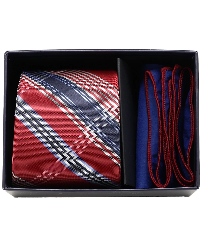 Ben Sherman Men's 2-Piece Tie and Pocket Square Half Box Set