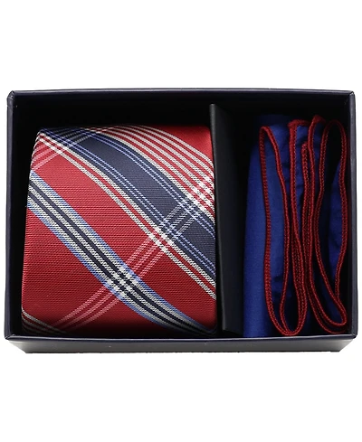 Ben Sherman Men's 2-Piece Tie and Pocket Square Half Box Set