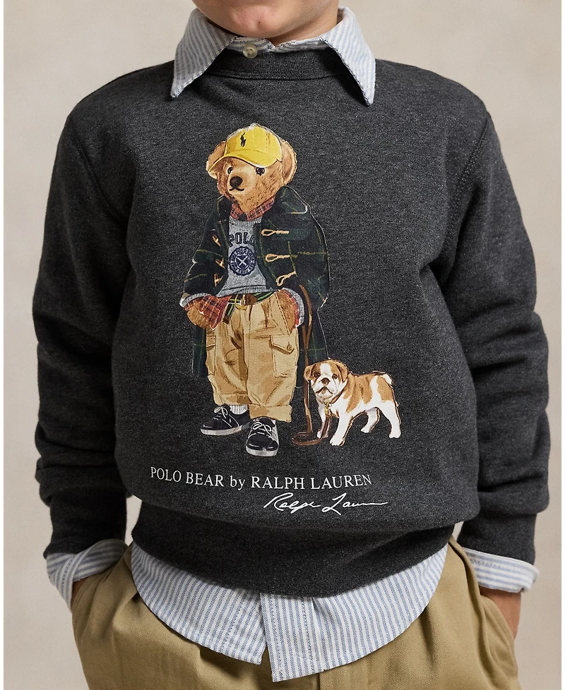 Polo Ralph Lauren Toddler and Little Boys Bear Heathered Fleece Sweatshirt