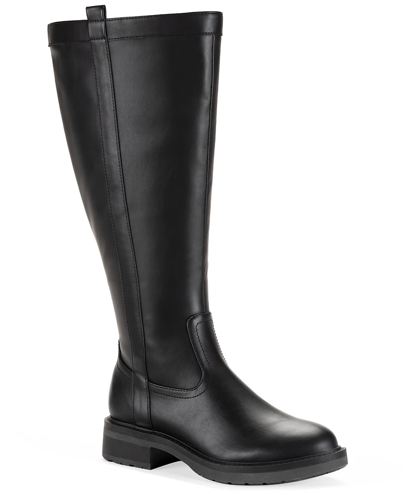 Style & Co Women's Terryy Wide-Calf Round Toe Tall Boots, Macy's Exclusive