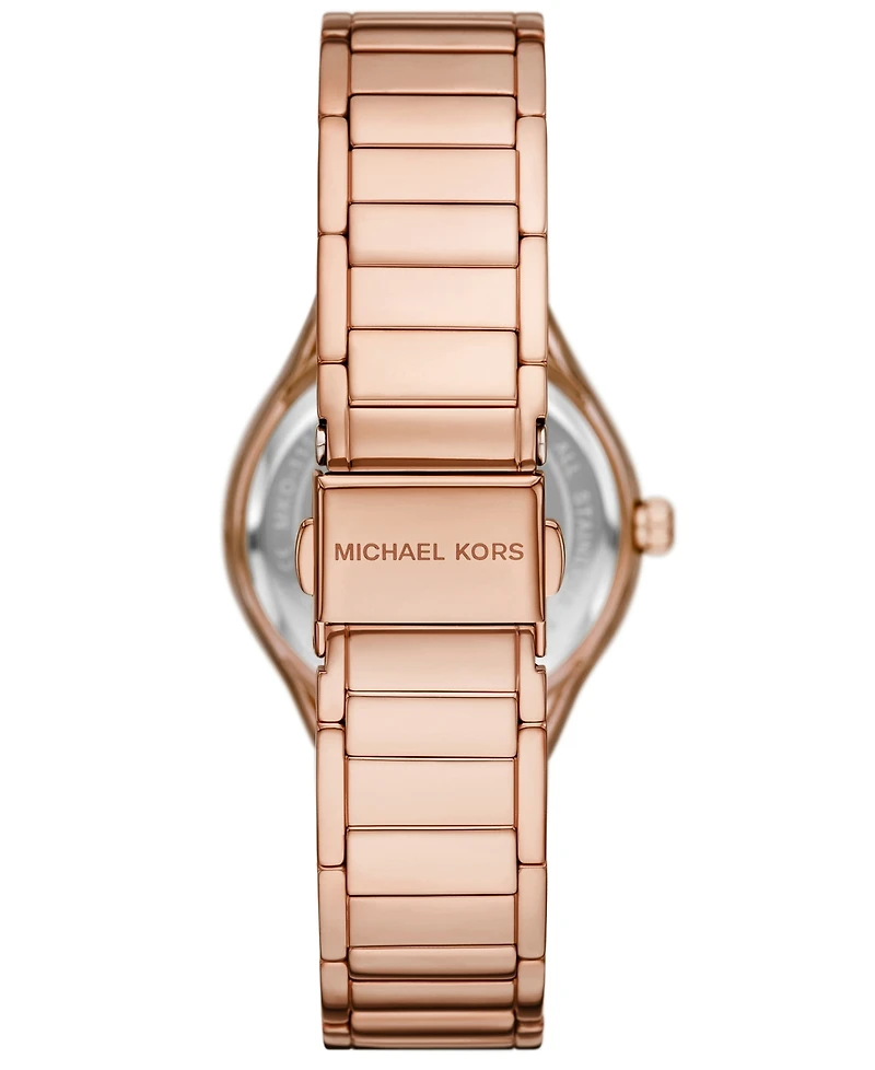 Michael Kors Women's Sylvia Three-Hand Rose Gold-Tone Stainless Steel Watch, 33mm