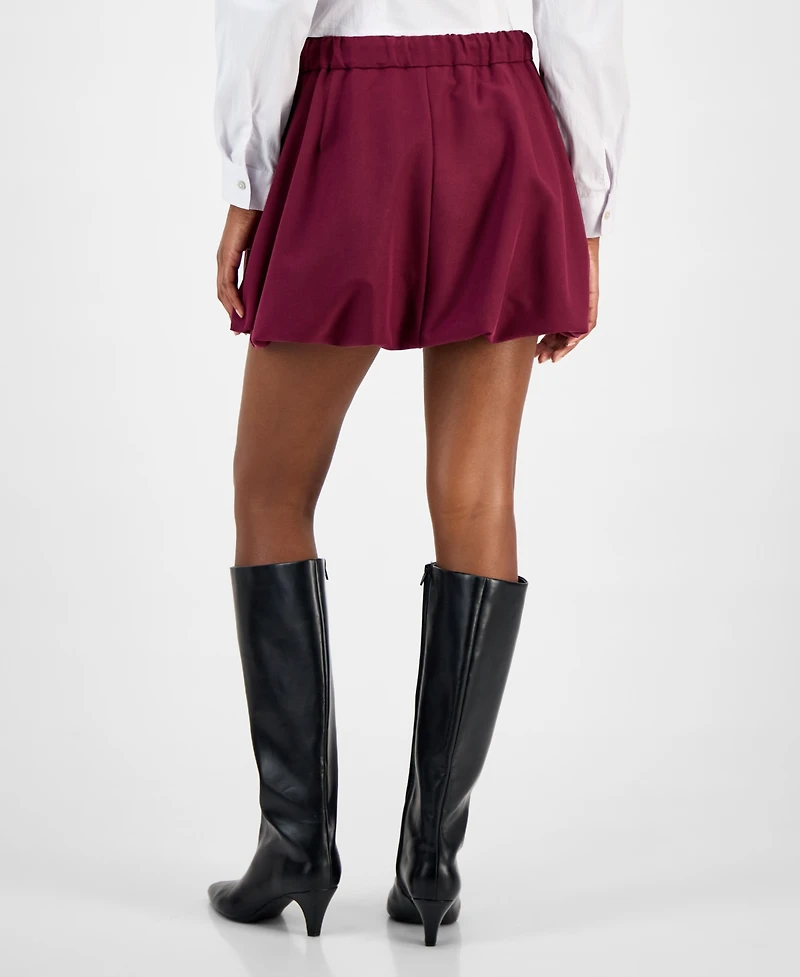 Bar Iii Women's Tie-Waist Bubble-Hem Mini Skirt, Macy's Exclusive