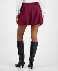 Bar Iii Women's Tie-Waist Bubble-Hem Mini Skirt, Macy's Exclusive