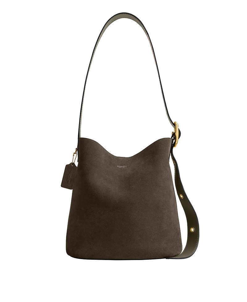 Coach Bleecker Medium Suede Bucket Bag
