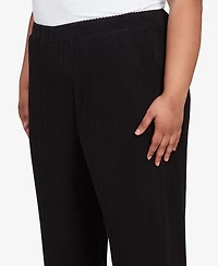 Alfred Dunner Plus Lake Champlain Ribbed Knit Ankle Pants