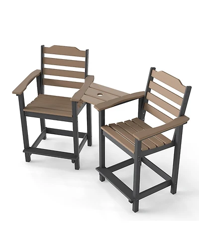 Decksplore A set of 2 economical bar stools (including the table board)