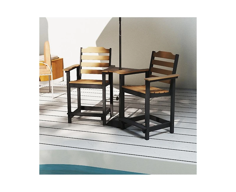 Decksplore A set of 2 economical bar stools (including the table board)